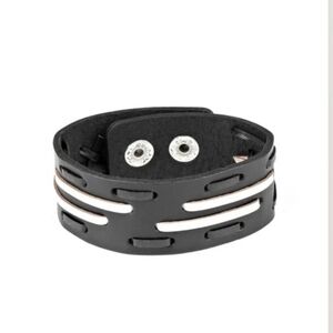 Cowboy Boot Camp Black Urban Bracelet Paparazzi Men's Fashion Jewelry